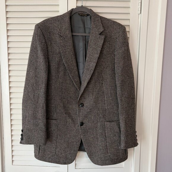 Stetson men's vintage tweed blazer no size brown two button 40R *no size*